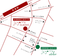 荻窪の美容室（美容院）ジユーム アトリエ＆クラシックのmap
